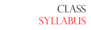 Class Syllabus
